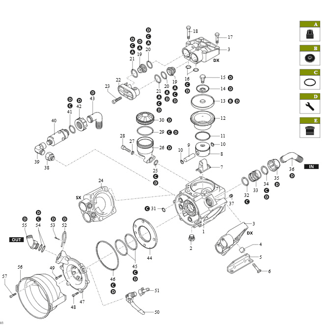 AR 503 · despiece