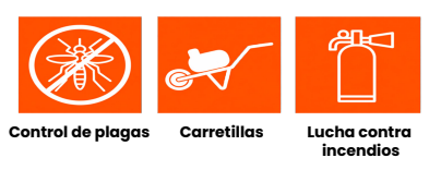 Aplicaciones de AR 30: Carretillas de fumigación, Control de plagas, Lucha contra incendios